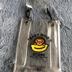 Bape Clear Crossbody Bag with Black Accents